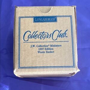 Longaberger Collectors Club Miniature Basket Box